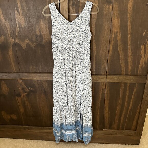 beachlunchlounge Blue/White Beach Dress EUC - Picture 4 of 5